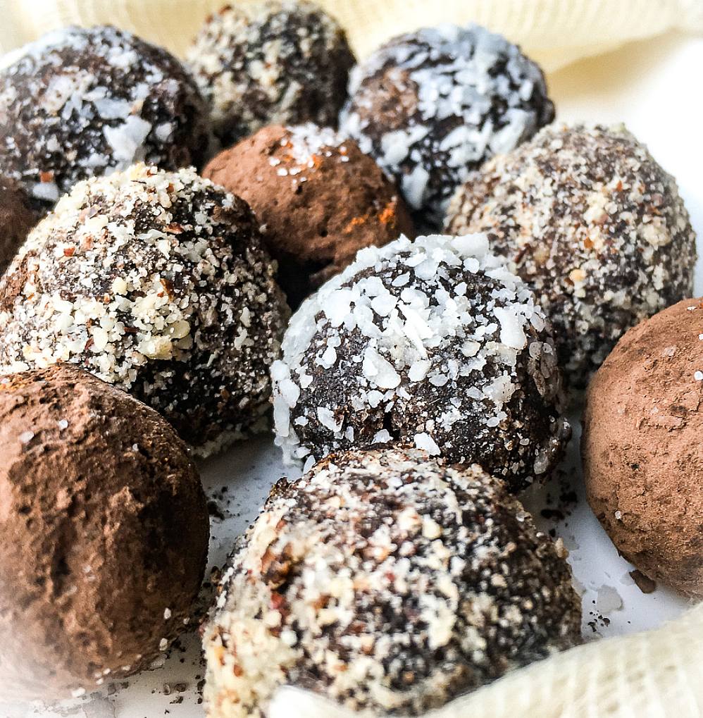 truffles sprinkled with powered sugar